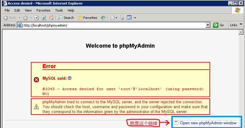 1045 - Access denied for user root@localhost (using password: NO)Ľ취 - L.B[] - L.Bˮƿ